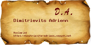 Dimitrievits Adrienn névjegykártya