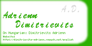 adrienn dimitrievits business card